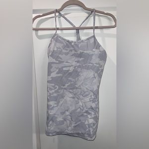 Lululemon power Y tank in camo- BARELY worn!